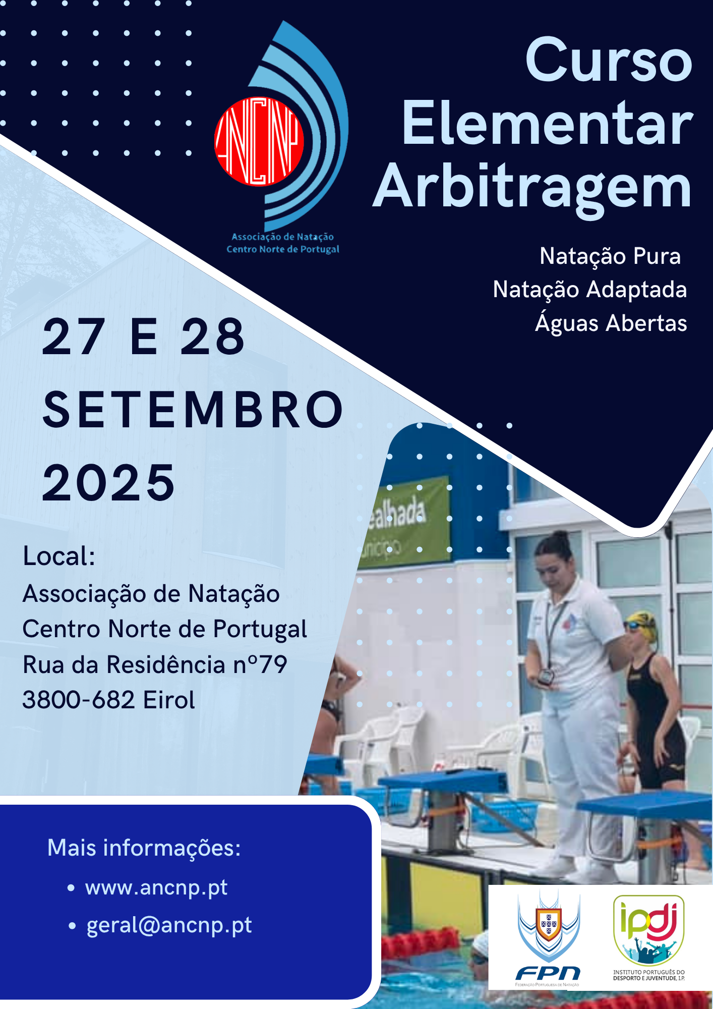 Curso Elementar de Arbitragem de Natação Pura, Natação Adaptada e Águas Abertas