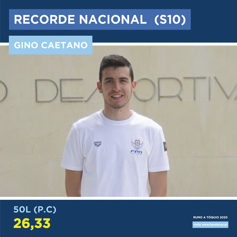 Gino Caetano bateu o recorde nacional de 50L (Natação Adaptada)