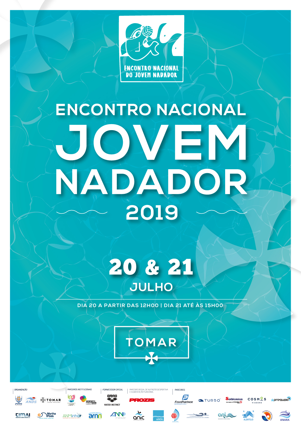Convocados para o Encontro Nacional do Jovem Nadador, 20 e 21 de Julho de 2019, Tomar