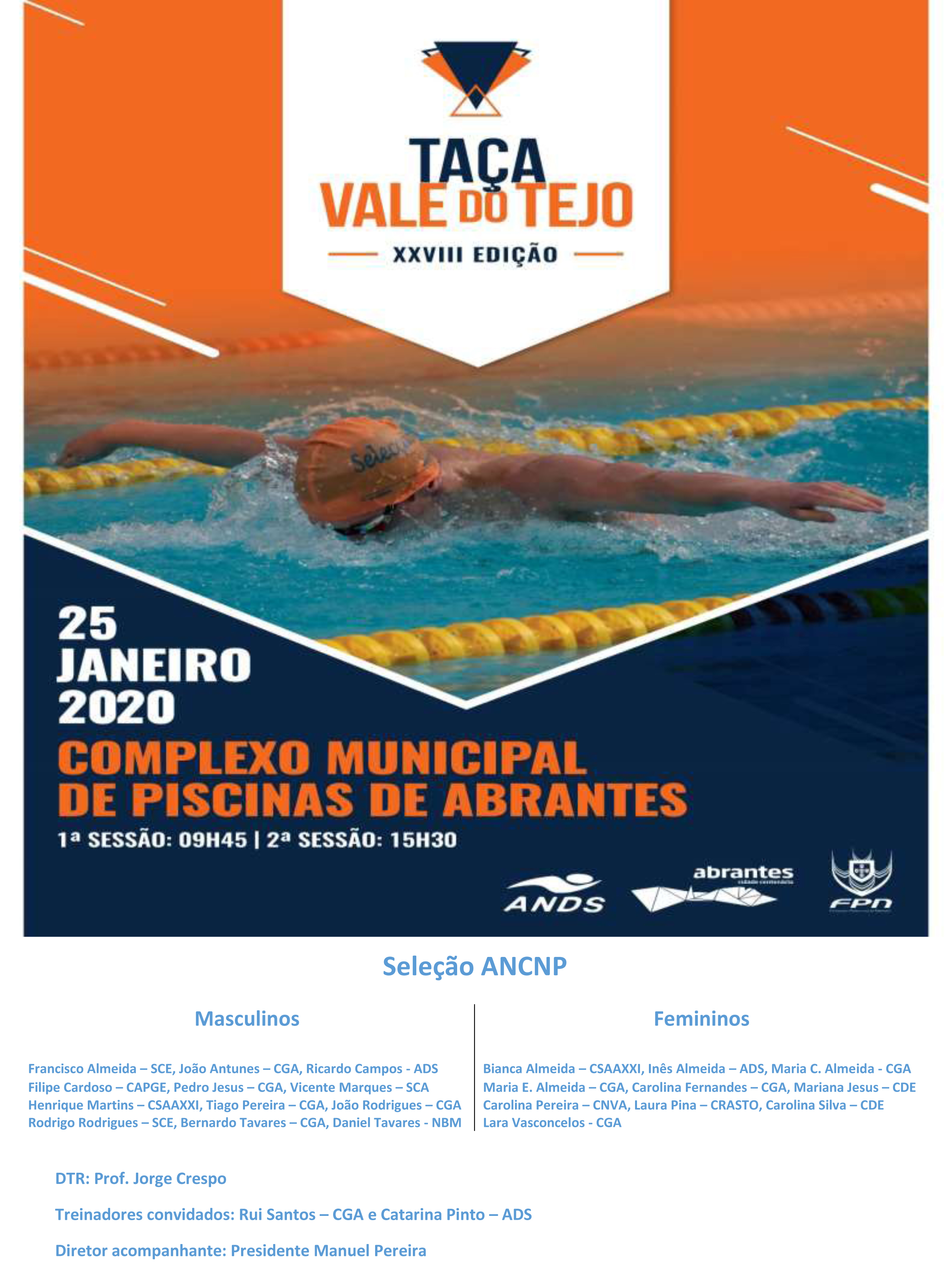 Seleção ANCNP é quarta classificada na XXVIII TAÇA VALE DO TEJO a um ponto do pódio